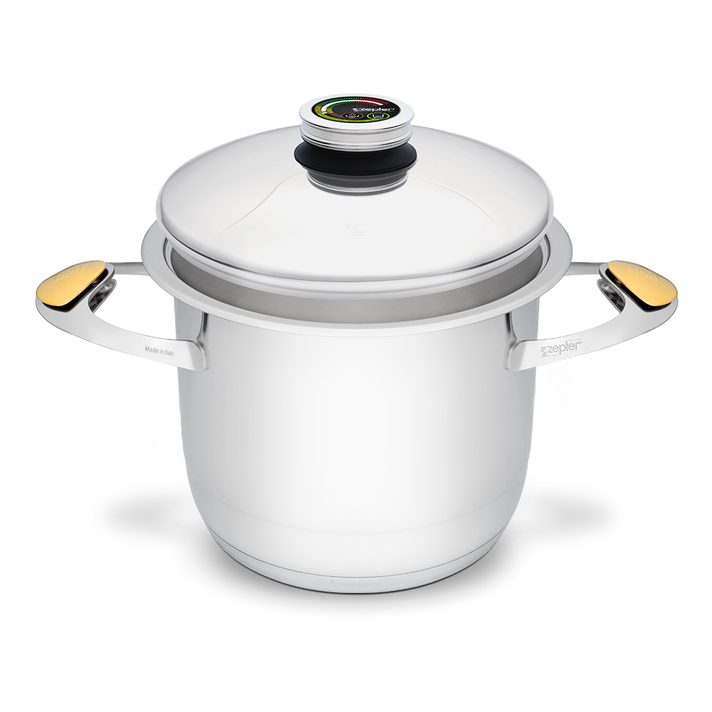 Pot, 5.0 litres, Ø 20 cm, h. 17cm with lid and analog thermocontrol